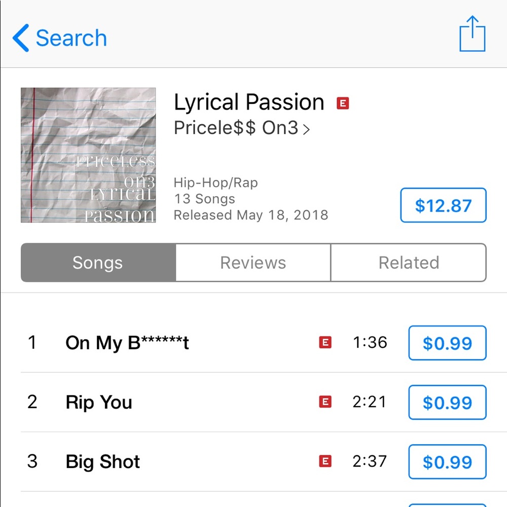 Like music buy my album lyrical passion iTunes.